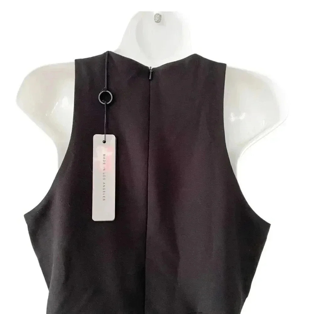 NWT Black Halo Brett Sleeveless Draped Mini Dress size 8 - Picture 6 of 10